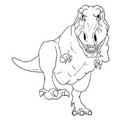 Раскраска Свирепый Тиранозавр