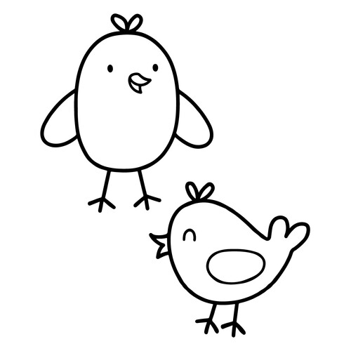 Раскраска Цыплята для малышей