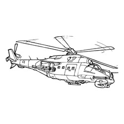 Раскраска Советский вертолёт