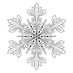 Раскраска Снежинка со стрелами