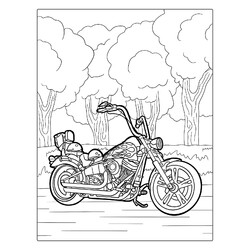 Раскраска Мотоцикл Харли-Дэвидсон