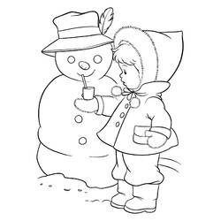 Девочка и снеговик