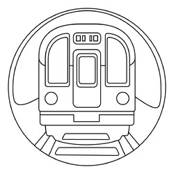 Раскраска Значок поезда метро