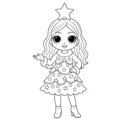 ЛОЛ ОМГ в наряде ёлки