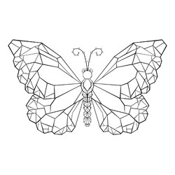 Раскраска Кристальная бабочка