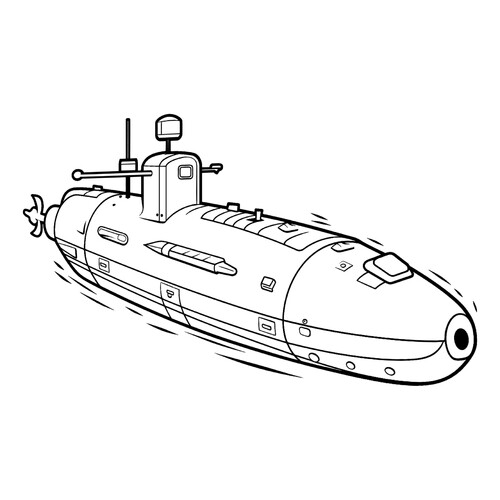 Раскраска Модель подводной лодки