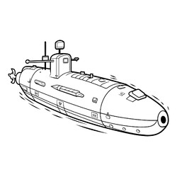 Раскраска Модель подводной лодки