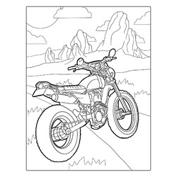 Раскраска Внедорожный мотоцикл Хонда