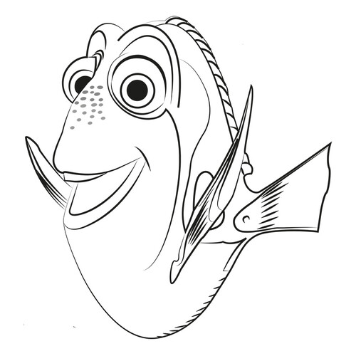 Раскраска Рыбка Дори