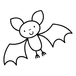 Раскраска Летучая мышь для малышей