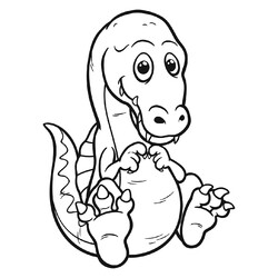 Раскраска Милый малыш Спинозавр