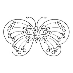 Бабочка с сердечками