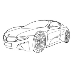 Раскраска Обновлённый BMW M1