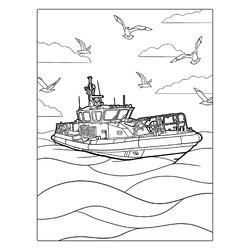 Раскраска Корабль морского патруля