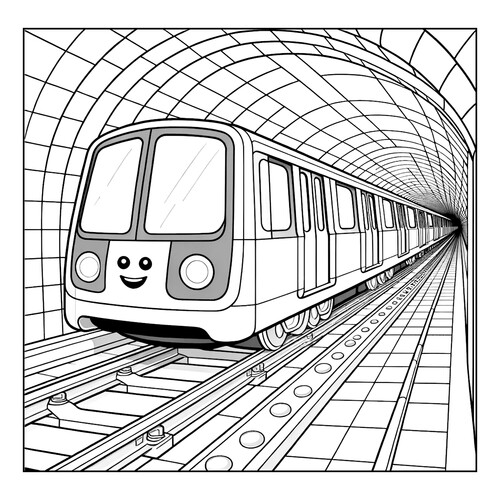 Раскраска Милое метро