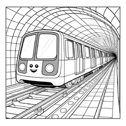 Раскраска Милое метро