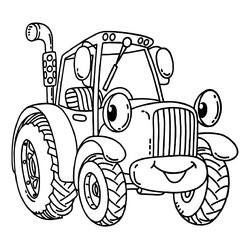 Раскраска Трактор для малышей