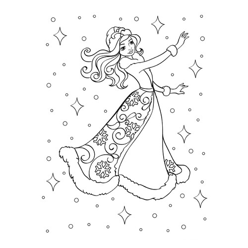 Раскраска Снежная принцесса