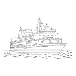 Раскраска Большой французский корабль