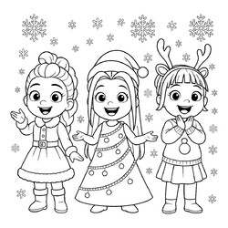 Малышки Хантрикс на Новый год