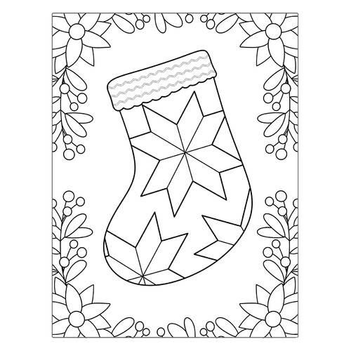 Раскраска Рождественский носок для малышей
