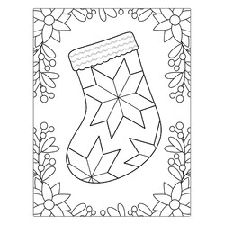 Раскраска Рождественский носок для малышей