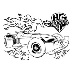 Раскраска Формула 1 Хот Вилс