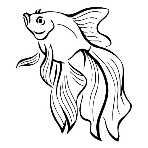 Раскраска Золотая рыбка