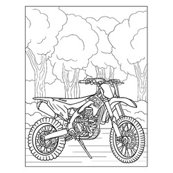 Раскраска Припаркованный мотоцикл Кавасаки
