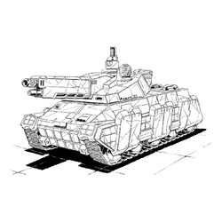 Раскраска Космический танк