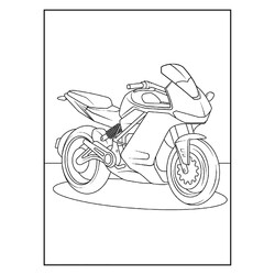 Раскраска Спортивный мотоциклет