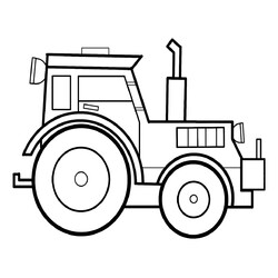 Раскраска Простая модель трактора
