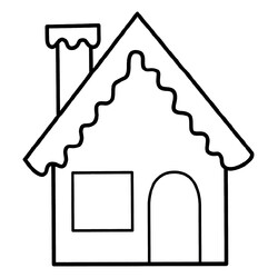 Раскраска Пряничный домик для малышей
