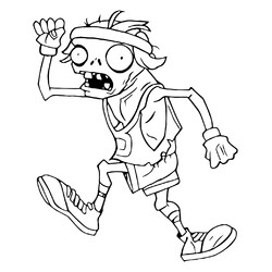 Раскраска Зомби марафонец