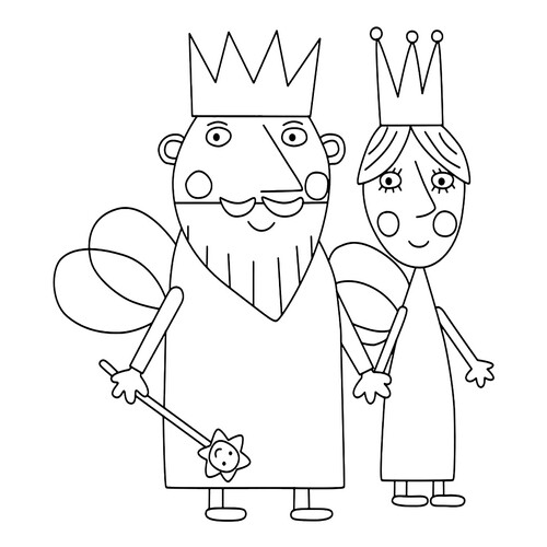 Раскраска Король и Королева Чертополох