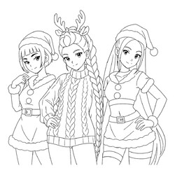 Хантрикс в новогодних костюмах