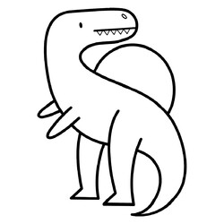 Раскраска Спинозавр с парусиновой спиной