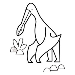 Раскраска Орнитохейрус с длинным клювом