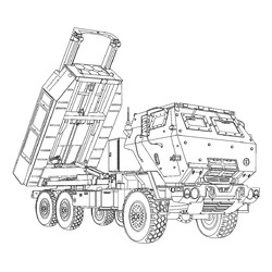 Раскраска Грузовик с зенитно-ракетным комплексом
