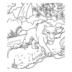 Раскраска Саблезубый тигр Диего