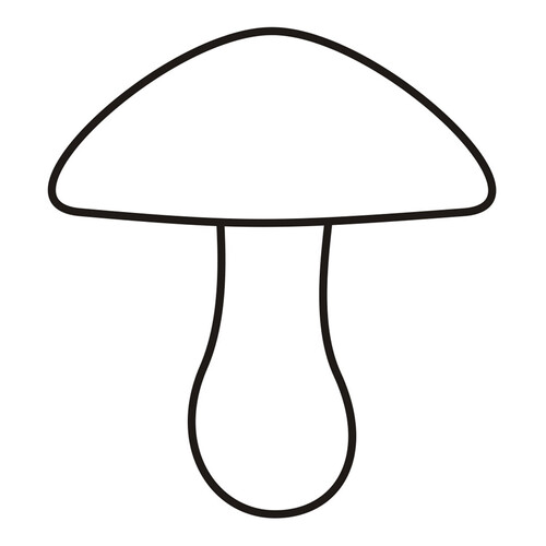 Раскраска Самый простой гриб