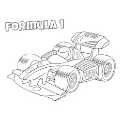 Раскраска Формула 1 для малышей