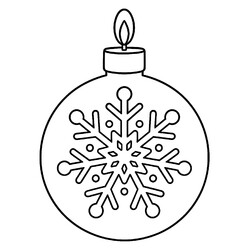 Новогодний шар со снежинкой