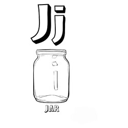 Раскраска Буква J английского алфавита