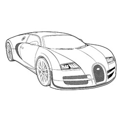 Раскраска Бугатти Veyron