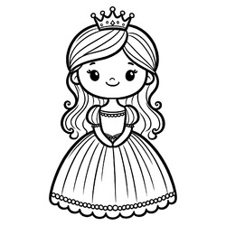 Раскраска Принцесса в короне