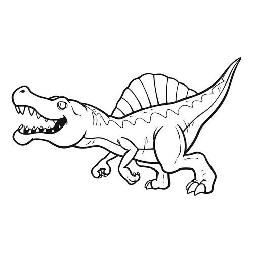 Раскраска Свирепый Спинозавр