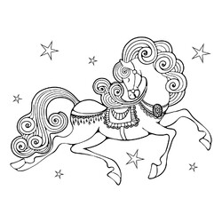 Раскраска Сказочная лошадь