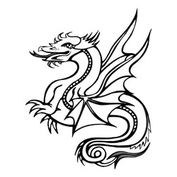 Раскраска Мифический дракон