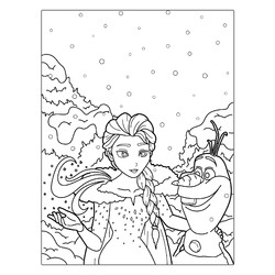 Принцесса Эльза и снеговик